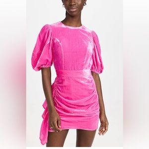 RHODE Pia Dress; pink velvet